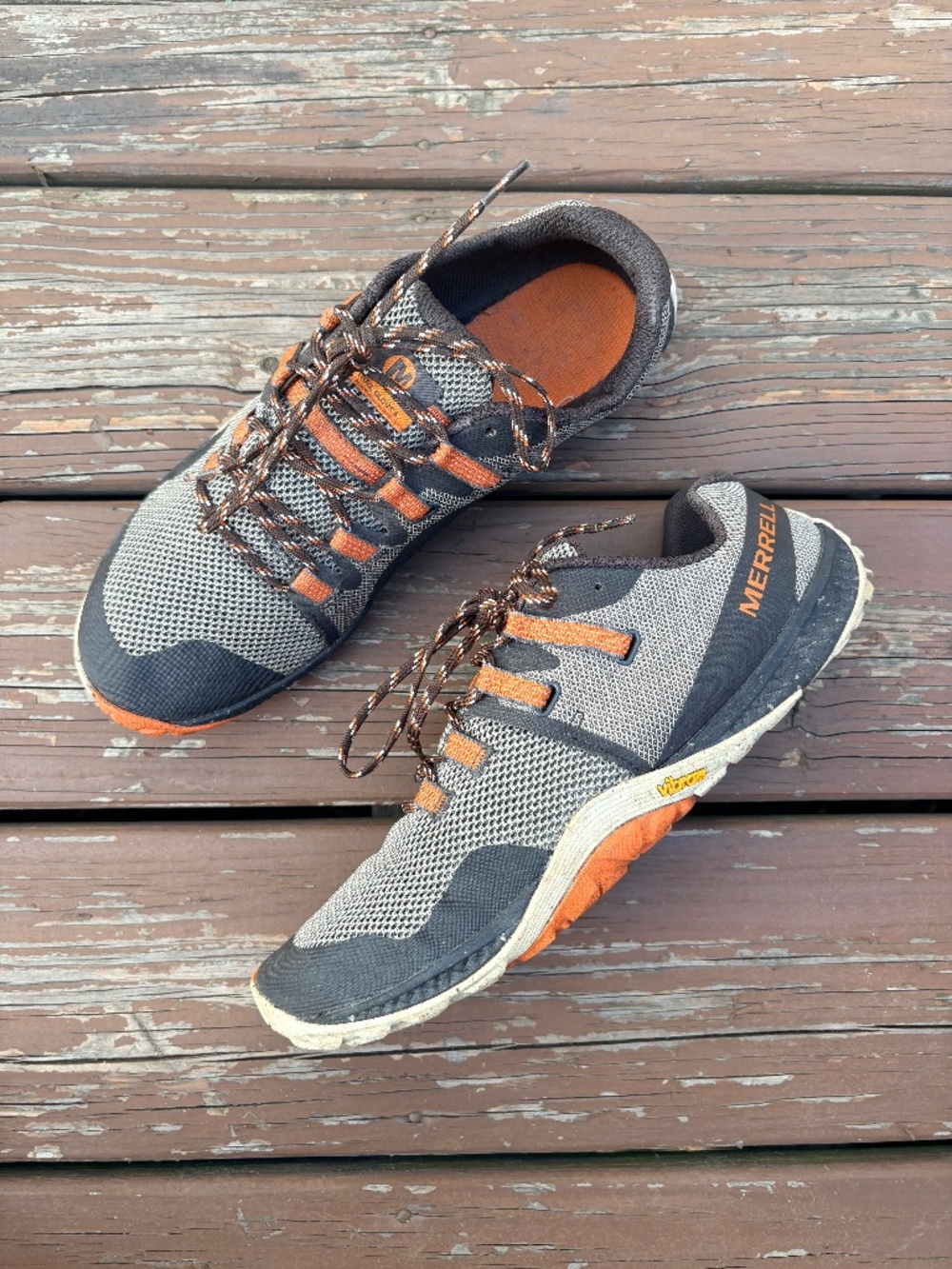 Merrell Trail Glove 6 – Gray & Orange Sz 11